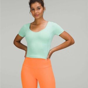 Sage Green Lululemon Align T-Shirts
